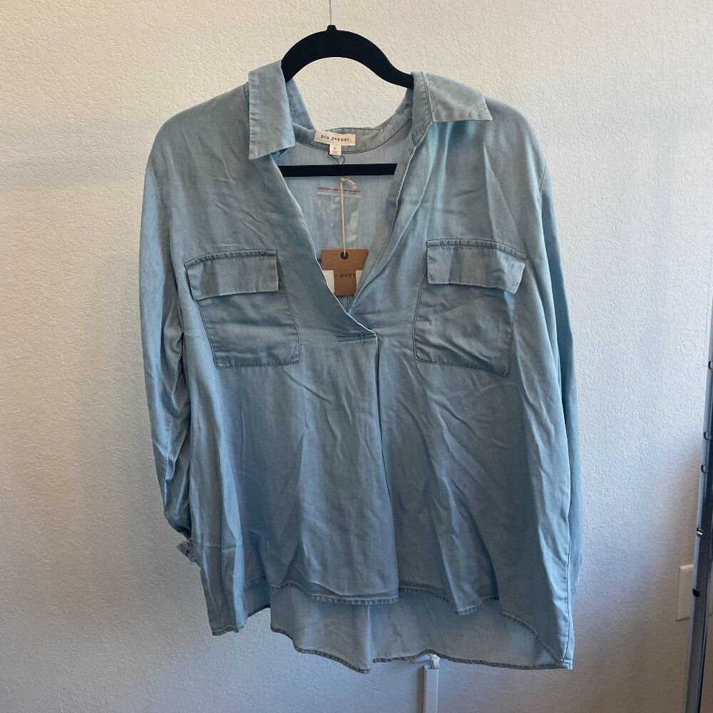 Denim Casual Blouse